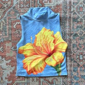 Urban Outfitters Blue Turtleneck Top